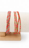 18k gold/silver plated Coral Stack Bracelet